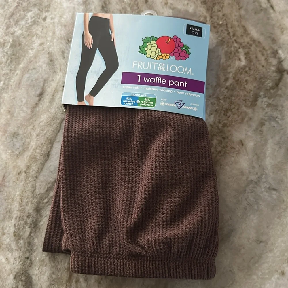 Fruit of the Loom Women's Recycled Waffle Thermal Bottom and Top Size XS - Picture 12 of 16